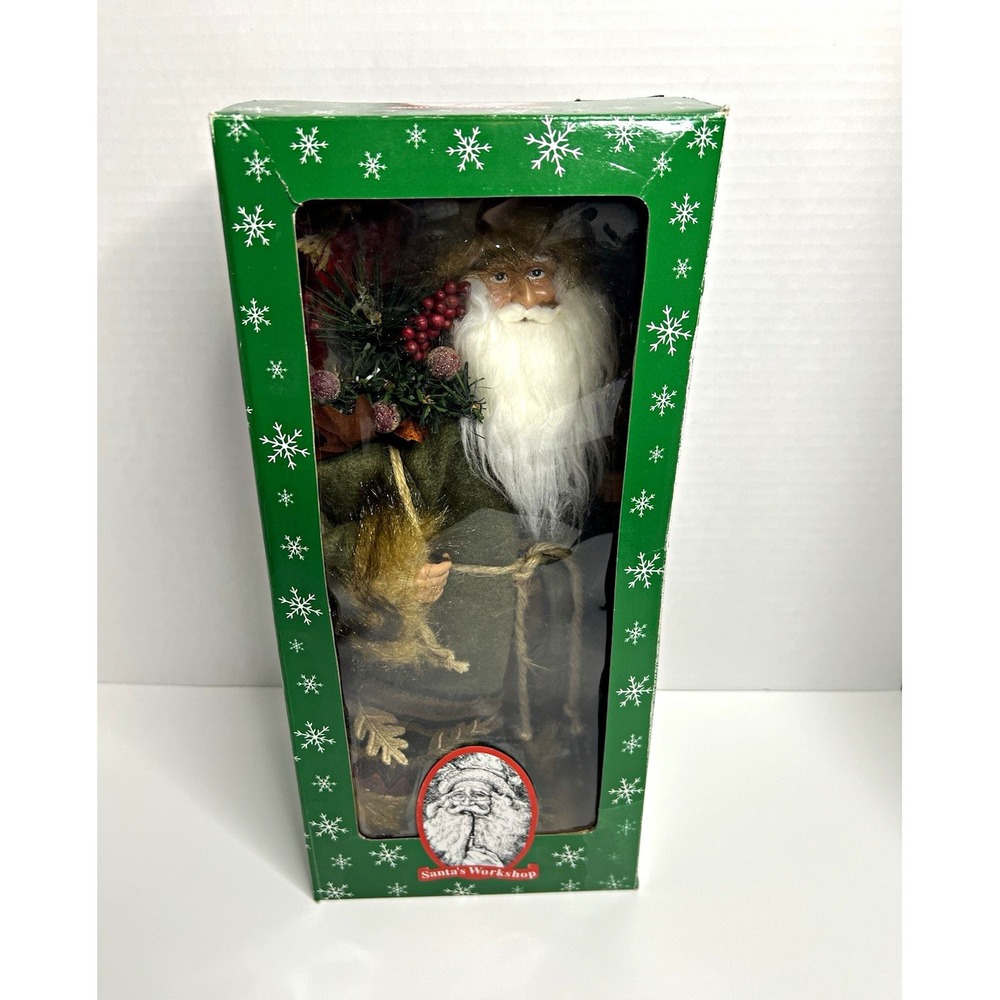 Vintage Santa's Workshop Santa Claus Boxed Figurine Snowflake 1990s